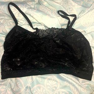 Black lace bralette
